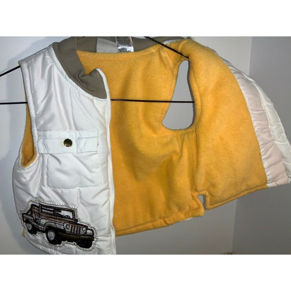 Little Rebels Off Road Outdoor Adventure Jeep Vest Kids White Quilted - Picture 3 of 11